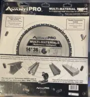 AVANTI PRO 14 in. x 36-Tooth Multi-Material Circular Saw Blade New In Packaging