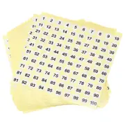 Round Number Stickers, 15mm Dia Number 1-100 Coated Paper Label 30 Sheets White