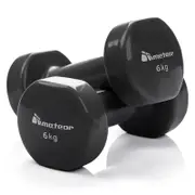 METEOR 6kgx2 Anti-Slip Vinyl Dumbbells