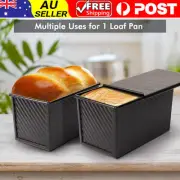 Non-stick Toast Box Kitchen Bread Loaf Tin Pan Mold With Lid Baking Tool AU