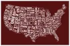USA Airports Abbreviation Code Red Cool Wall Decor Art Print Poster 12x18