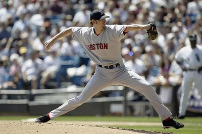 Pitcher Bronson Arroyo Boston Red Sox delivers v the Chicago White- Old Photo 1