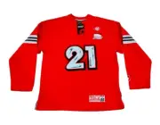 Vintage Y2K Southpole #21 Football Jersey Hockey Red Pullover Fleece Lined M-XL
