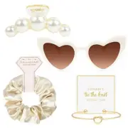 4 PCS Bridesmaid Proposal Gifts Bridesmaid Hair Clips Gold Series pearl 4PCS