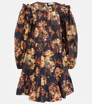 [Ulla Johnson] Ulla Johnson Rhea floral cotton poplin minidress AU 8 multicoloured