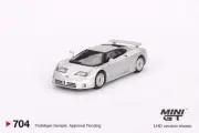 1:64 Bugatti EB110 GT -- Grigio Chiaro (Silver) -- Mini GT