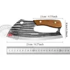 Stainless Steel Ultra-Sharp Meat Cleaver Chef Knife with Wooden Handle
