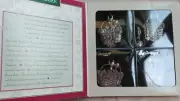 Longaberger 1995 Pewter Basket Ornaments Cookie Candy Cane Mistletoe Poinsettia