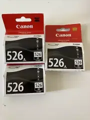 Genuine Canon CLI-526BK Black Ink Cartridge For MG6250 MG6150 MG8150 x 3