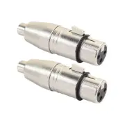 2Pcs/Lot Female To RCA Female Audio Adapter Connector For Microphone Speaker