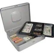BARSKA Large Cash Box 5 Compartments Black (CB11788)