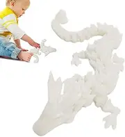 3D Printed Dragon - Gem Dragon Action Figures, Articulated Dragon | Crystal Dragon 3D Printed, 11.8inch Christmas Joint Mobility Halloween Decoration Ornament for Home Desktop Decor