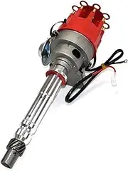 A-Team Performance Complete Distributor R2R Ready 2 Run Compatible with Chevy GM Small Block/Big Block SBC/BBC 283 305 307 327 350 400 396 427 454 Two Wire Installation Red Cap