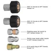 Pressure Washer Sewer Jetter Accessories 1/4in NPT 5800PSI 15 Meters Hose^