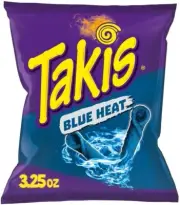 Takis Blue Heat Hot Chilli Pepper Tortilla Chips 92g x 6 Bags