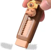 Capybara Retractable Erasers – Capybara Style, Drawing Pencil Supplies, Cute Push-Pull Designs | Soft Grip Stick Removes Graphite Marks, Fun Shaped Stationery Brightens Desks at School, Home