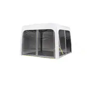 Quest 2-Mesh Wall Air Gazebo Kit w/ Carry Bag Outdoor Sun Shade White/Black