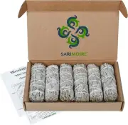White Sage Smudge Sticks - 6-4" Sage Bundles - Perfect Sage Stick Smudge Sti...