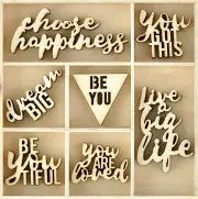 Kaisercraft Themed Mini Wooden Flourishes Be You