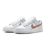 【NIKE 耐吉】DUNK LOW RETRO 男鞋 女鞋 白 灰 紅 皮革 低筒 經典 情侶鞋 HF0730-160