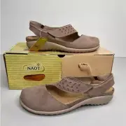 NAOT Kapua Stone Nubuck Leather Slingback Mary Jane Comfort Shoe W 36 (5-5.5)