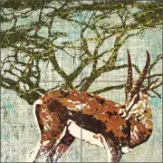 Ceramic Tile Mural Backsplash Manouvrier Animal Gazelle Wildlife Art CCI-AM-WS10