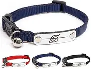 Naruto Cat Collars for Girls Cats Boys and Small Kittens Collar with Bell Officially Licensed Naruto Shippuden Hidden Leaf Village Headband Breakaway