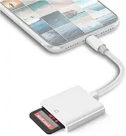 Lightning to SD Card Camera Reader for iPhone 14/14 pro/Max/Plus/13/13 pro/12/12 Pro/11/11 Pro/X/8/iPad,SD Memory Card Reader Adapter for iPad Plug and Play