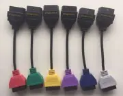 6x ELM OBD2 OBDII Adapters Auto Car Diagnostic Cable Set For Alfa Fiat Chrysler