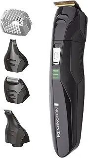 Remington 5-in-1 Titanium Multi-Grooming Kit, PG6024AU, Cordless Rechargeable Groomer + Accessories (Beard Trimmer, Mini Foil Shaver, Nose and Ear Trimmer, Arc Detail Trimmer and Adjustable Comb) - Black