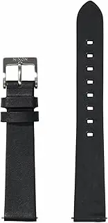 [NIXON] Pineapple BA001-000-00 Black Vegan Pineapple Leather Watch Strap with Stainless Steel Clasp and Loop, black, 16mm