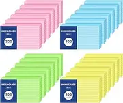 Colored Index Cards 3x5, 1200 Pcs Ruled Colored Flash Cards for Studying, 4 Bright Notecards 3x5 Lined, 50 Per Color 3 x 5 Flashcards Recipe Cards, Lined Note Cards for School, Office and Home
