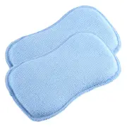 2pcs Blue Microfiber 17.5cm Cleaning Sponge Double Sided Car Dirt Washing Tool