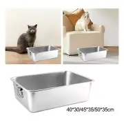 Open for Indoor Cats, Cat Sand Box Stainless Steel Toilet Kitten