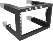 6U Wall Mount Rack- 19 Inch Vented Server Rack Open Frame Bracket for AV, IT, Ne