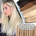 Balayage Tape in 100% Remy Human Hair Extensions Skin Weft Long Medium Short AU