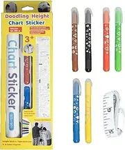 Height Chart | Doodling Height Measuring Sticker,Decorative Growth Wall Sticker for Nursery Kids Bedroom Classroom Playroom