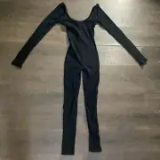 Fashion Nova Halie Snatched Black Jumpsuit Size XSmall