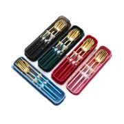 5PC Stainless Steel Portable Cutlery Set Fork Spoon for Travel Picnic