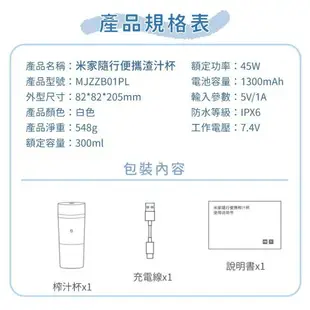 米家隨行便攜榨汁杯 電動榨汁 隨行果汁機 果汁機 榨汁機 現貨