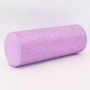 Yoga Foam Roller, 45cm 60cm Portable EVA Yoga Foam Back Roller Massage Roller Muscle Roller Exercise Foam Roll for Gym, Yoga, Pilates, Muscle Relax, Back Pain Relif (Purple, 60Cm)