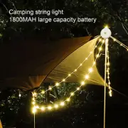 Camping String Lights Camping Lantern 2 In 1 23ft USB Rechargeable IP67 Waterpro