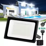 200W LED Flood Light Outdoor Garage Yard Spotlight Security Lighting IP66 w/Plug
