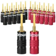 Flex Pin Colorback Banana Plugs for Spring Loaded Speaker Terminals,12 Pairs,...
