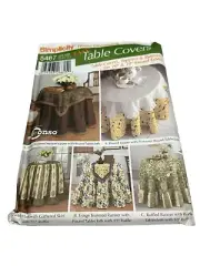 Simplicity Sewing Pattern UNCUT 5467 Table Covers Toppers Runners 20" and 30"