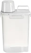 jopiuieo 2.5L Food Storage Container, Large Capacity Grain Bin, Airtight Waterproof Food Organizer, Flour Bin With Measuring Cup For Kitchen, Pets, Livestock