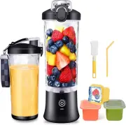 600ML Portable Blender Personal Blender for Shakes Smoothie Maker Fruit Juicer