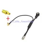DAB Antenna Aerial Splitter Adapter Cable Car Radio Active ISO+Fakra SMB Adapter