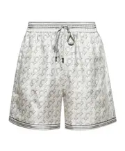 Elastic waist shorts S,L White