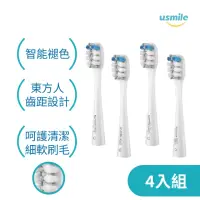 在飛比找momo購物網優惠-【usmile】音波震動牙刷呵護型刷頭升級版(灰色4入裝)